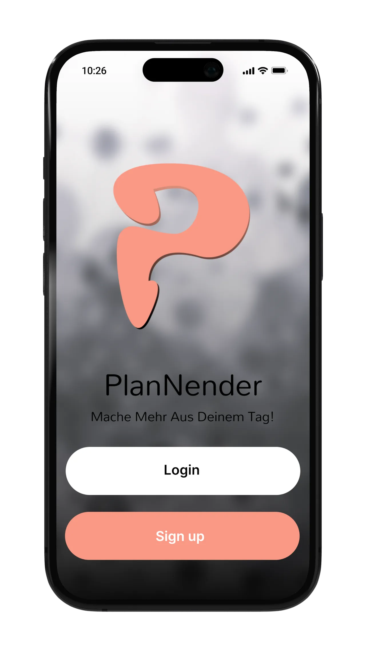 PlanNender Startbildschirm